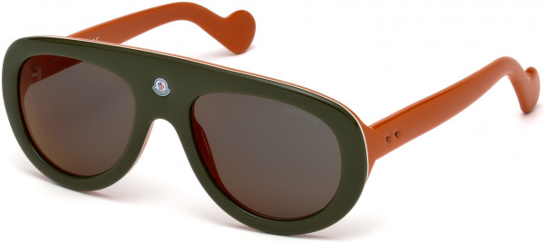 Moncler ML0001 Moncler Blanche Sunglasses, 98U - Dark Green/other / Bordeaux Mirror