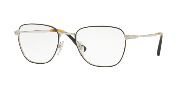 Persol PO2447V Eyeglasses, 1074 SILVER BLACK (BLACK)