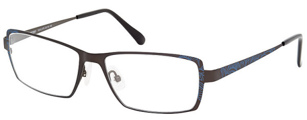 Seiko Titanium T6512 Eyeglasses, 97N Black - Blue