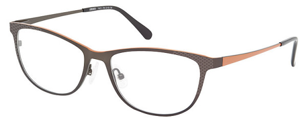 Seiko Titanium T6511 Eyeglasses, 71N Dark Brown - Orange