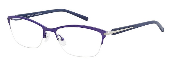 Seiko Titanium T6506 Eyeglasses, 80A Violet-Silver / Dark Blue