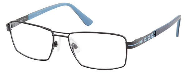 Seiko Titanium T6017 Eyeglasses, 09E Black-Blue