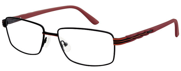 Seiko Titanium T6009 Eyeglasses, 94A Semi matt Black / Red