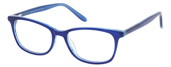 Seiko Titanium S2027 Eyeglasses, 057 Dark Blue - Transparent Blue inside