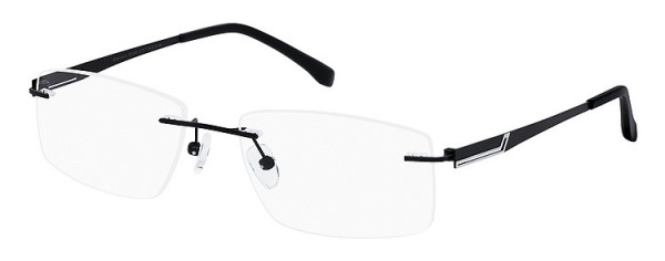 Seiko Titanium S1040 Eyeglasses, 707 Black - Silver