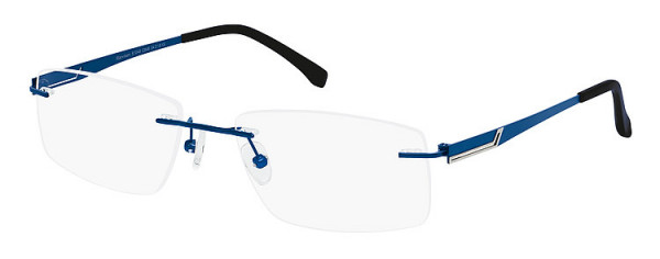 Seiko Titanium S1040 Eyeglasses, 846 Navy Blue - Silver