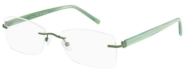 Seiko Titanium S1037 Eyeglasses, 403 Dark Green - Green