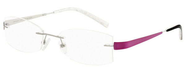 Seiko Titanium S1029 Eyeglasses, 724 Silver / Bordeaux