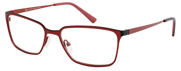 Seiko Titanium SZ206 Eyeglasses, 212 Strawberry Red semi matt / Black