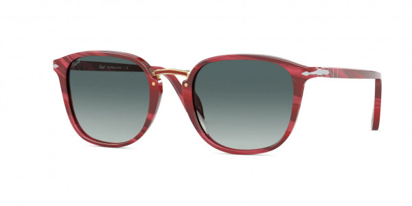 Persol PO3186S Sunglasses, 111271 STRIPED RED (RED)