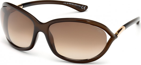 Tom Ford FT0008 JENNIFER Sunglasses, 692 - Shiny Light Brown / Shiny Light Brown