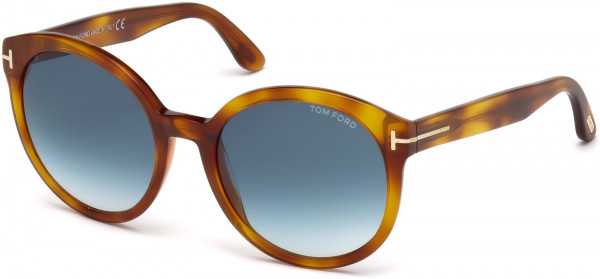 Tom Ford FT0503 Philippa Sunglasses, 53W - Blonde Havana / Gradient Blue