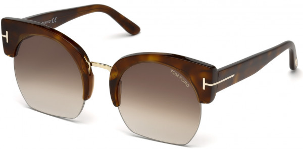 Tom Ford FT0552 Savannah-02 Sunglasses, 53F - Blonde Havana / Gradient Brown