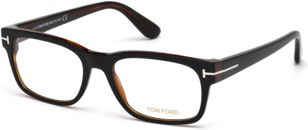 Tom Ford FT5432-F Eyeglasses, 005 - Black Outside, Havana Inside