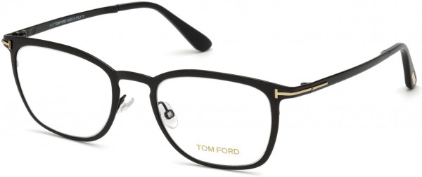Tom Ford FT5464 Eyeglasses, 001 - Shiny Black, Shiny Black Temple Tips
