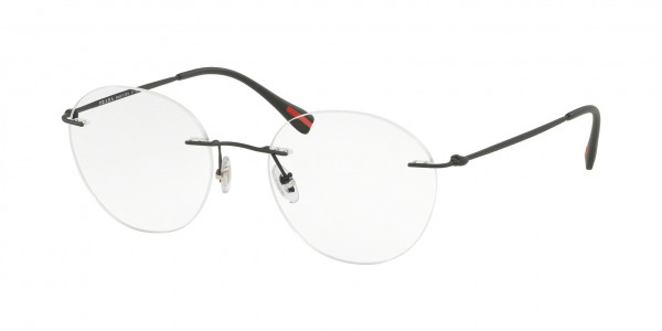 Prada Linea Rossa PS 52IV LIFESTYLE Eyeglasses, DG01O1 BLACK RUBBER (BLACK)