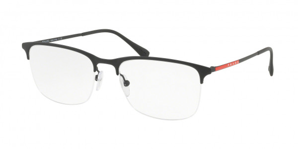 Prada Linea Rossa PS 54IV LIFESTYLE Eyeglasses, DG01O1 BLACK RUBBER (BLACK)
