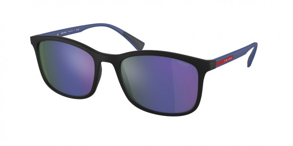Prada Linea Rossa PS 01TS LIFESTYLE Sunglasses, 16G05U LIFESTYLE MATTE BLACK DARK BLU (BLACK)