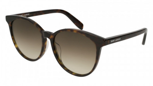Saint Laurent SL 204/K Sunglasses, 002 - HAVANA with BROWN lenses