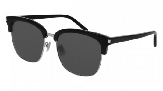 Saint Laurent SL 108/K Sunglasses, 001 - BLACK with GREY lenses