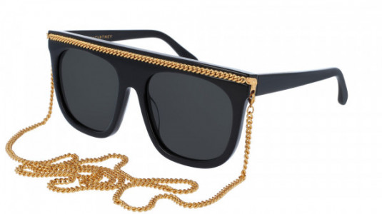 Stella McCartney SC0043S Sunglasses, 001 - BLACK with SMOKE lenses