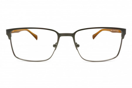 Eyecroxx EC516M Eyeglasses, C2 Mat Silver Charcoal Brown