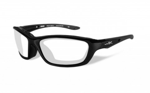 Wiley X Brick Sunglasses, (853) BRICK CLEAR LENS/GLOSS BLACK FRAME