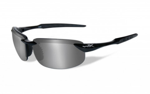 Wiley X WX TOBI Sunglasses, (ACTOB04) TOBI POL SILVER FLASH/GLOSS BLACK FRAME