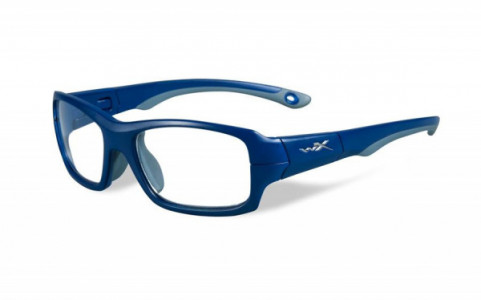 Wiley X YOUTH FORCE WX FIERCE Sunglasses, (YFFIE01) FIERCE MATTE BLUE INDIGO / GREY FRAME