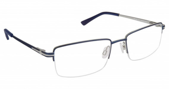 SuperFlex SF-488 Eyeglasses, (3) NAVY SILVER