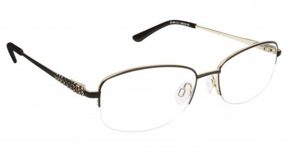 SuperFlex SF-481 Eyeglasses, (1) BLACK GOLD