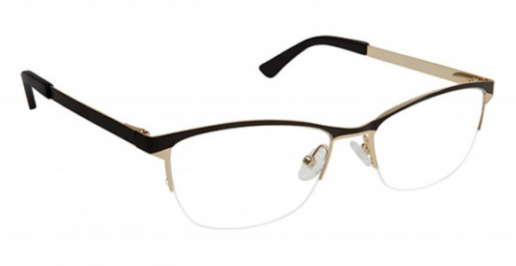 SuperFlex SF-1075T Eyeglasses, (1) BLACK GOLD