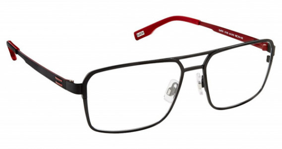 Evatik EVATIK 9166 Eyeglasses, (945) BLACK RED