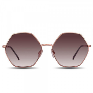 Velvet Eyewear Margo Sunglasses, rose gold