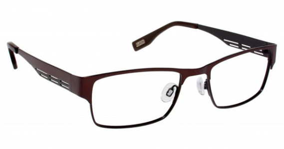 Evatik EVATIK 9066 Eyeglasses, (821) BROWN BLACK