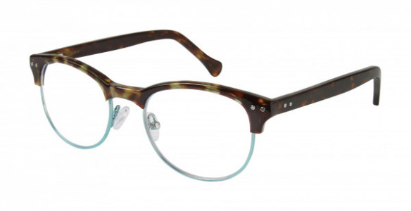 Colors In Optics C1058 DELANCEY Eyeglasses, TS TORTOISE/GREEN