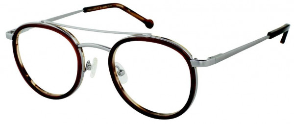 Colors In Optics C1065 ANDY Eyeglasses, HTS CARAMEL/SILVER