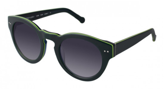 Colors In Optics CS292 LONDON II Sunglasses, OXGN BLACK/ GREEN