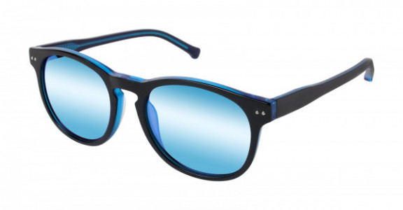Colors In Optics CS297 BOND Sunglasses, OXBL BLACK/OCEAN BLUE MIRROR