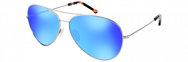 Colors In Optics CS320 SHERIFF Sunglasses, GLDBL GOLD/ BLUE FLASH