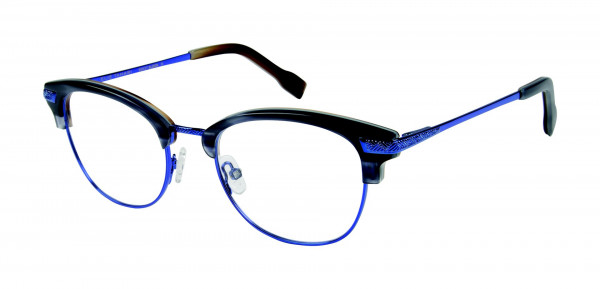 Elie Tahari EO127 Eyeglasses, BLBRN BLUE HORN/BROWN HORN