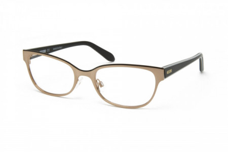 Moschino MO230V Eyeglasses, 01 GOLD/BLACK