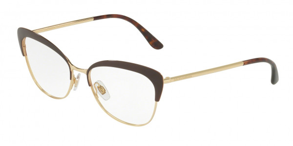 Dolce & Gabbana DG1298 Eyeglasses, 1315 BROWN/GOLD