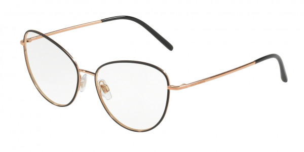 Dolce & Gabbana DG1301 Eyeglasses, 01 MATTE BLACK/PINK GOLD