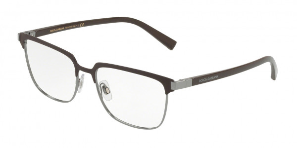 Dolce & Gabbana DG1302 Eyeglasses, 1315 MATTE BROWN/GUNMETAL