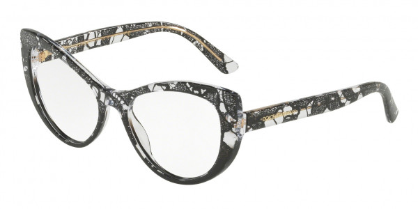 Dolce & Gabbana DG3285 Eyeglasses, 3152 BLACK LACE GRADIENT (MULTI)
