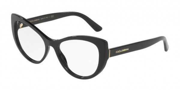 Dolce & Gabbana DG3285 Eyeglasses, 501 BLACK (BLACK)