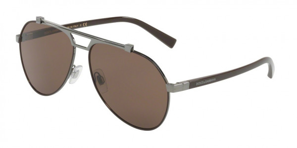 Dolce & Gabbana DG2189 Sunglasses, 131573 MATTE BROWN/GUNMETAL