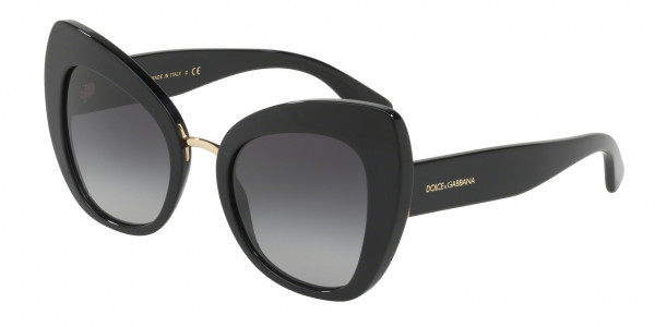 Dolce & Gabbana DG4319 Sunglasses, 501/8G BLACK (BLACK)