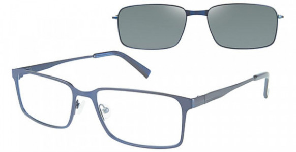 Revolution M218 Eyeglasses, Brush Blue Grey Meta
